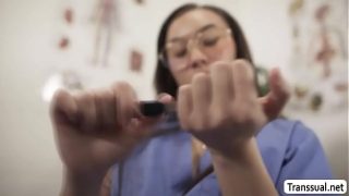 Aroused Shemale gets ass fucked by her doctor